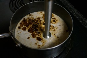 Chai powder in milk-date mixture